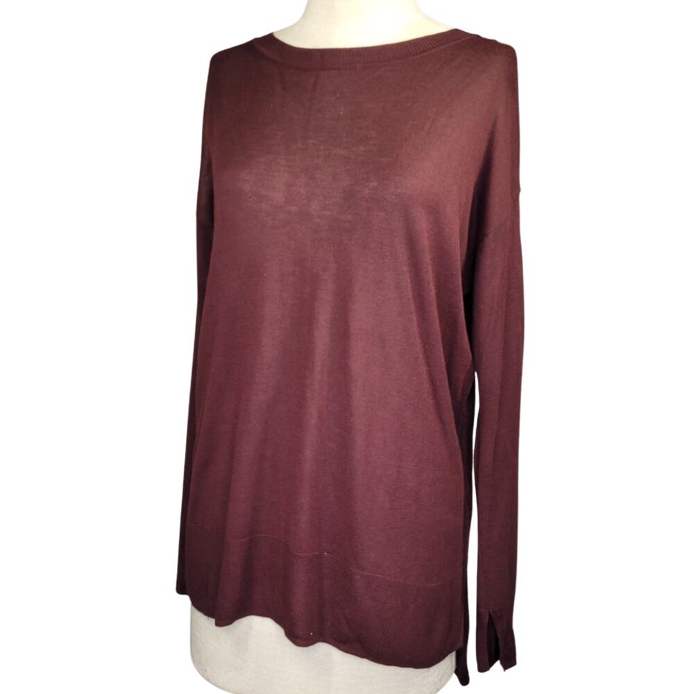 Burgendy Crew Neck Sweater Size Small